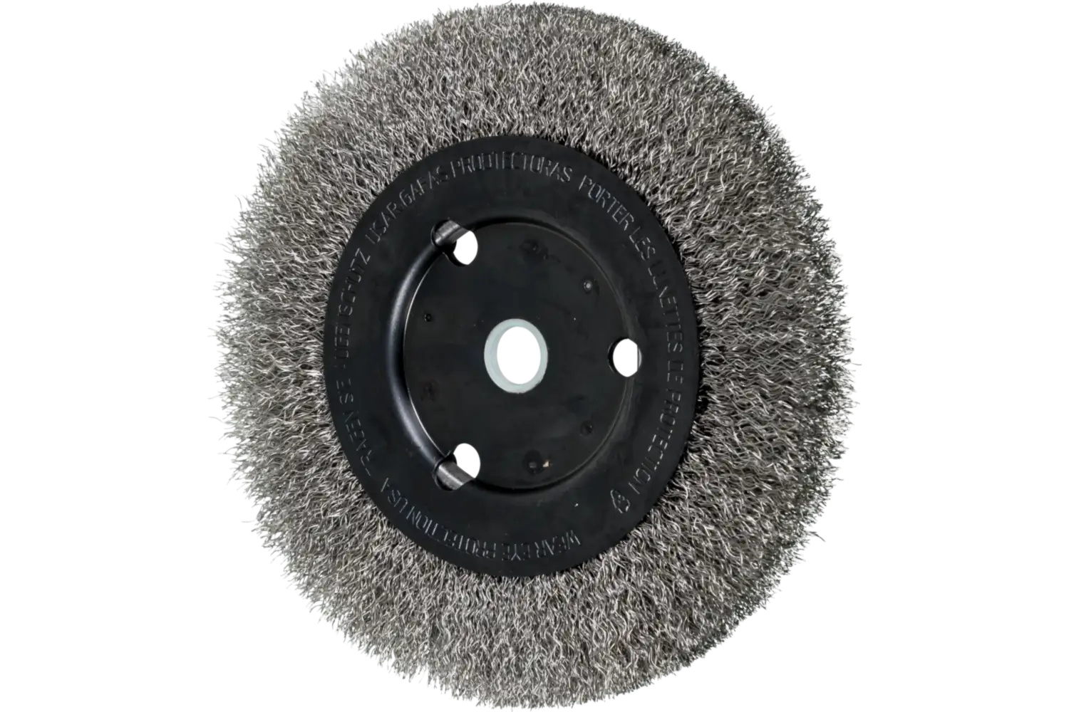Show details for Pferd Crimped Wire Wheel Brush 6" Dia Narrow Face .010 Stainless Steel 5/8-1/2" Arbor Picture of Pferd Crimped Wire Wheel Brush 6" Dia Narrow Face .010 Stainless Steel 5/8-1/2" Arbor